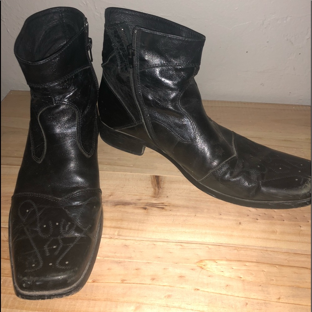 Aldo Black zip up boots